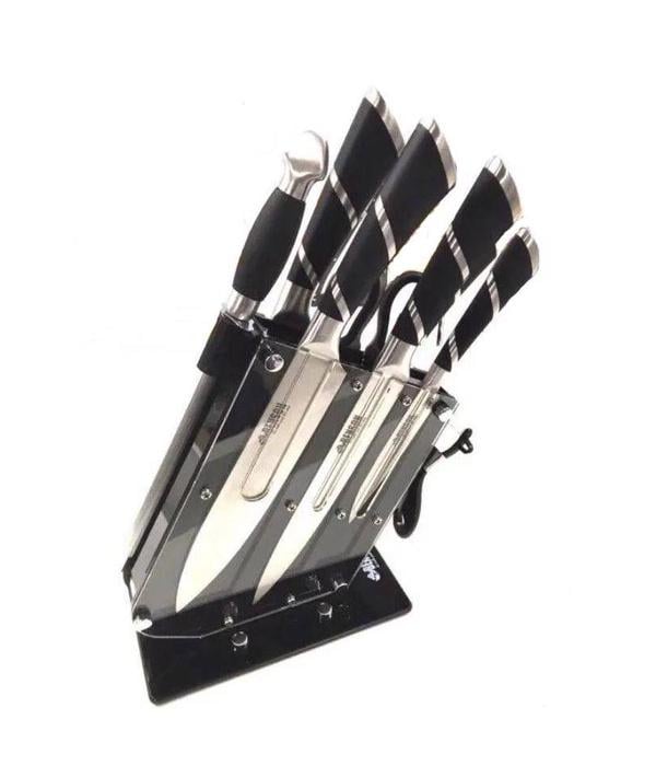 Набор кухонных ножей на подставке Benson BN-416 9 пр.