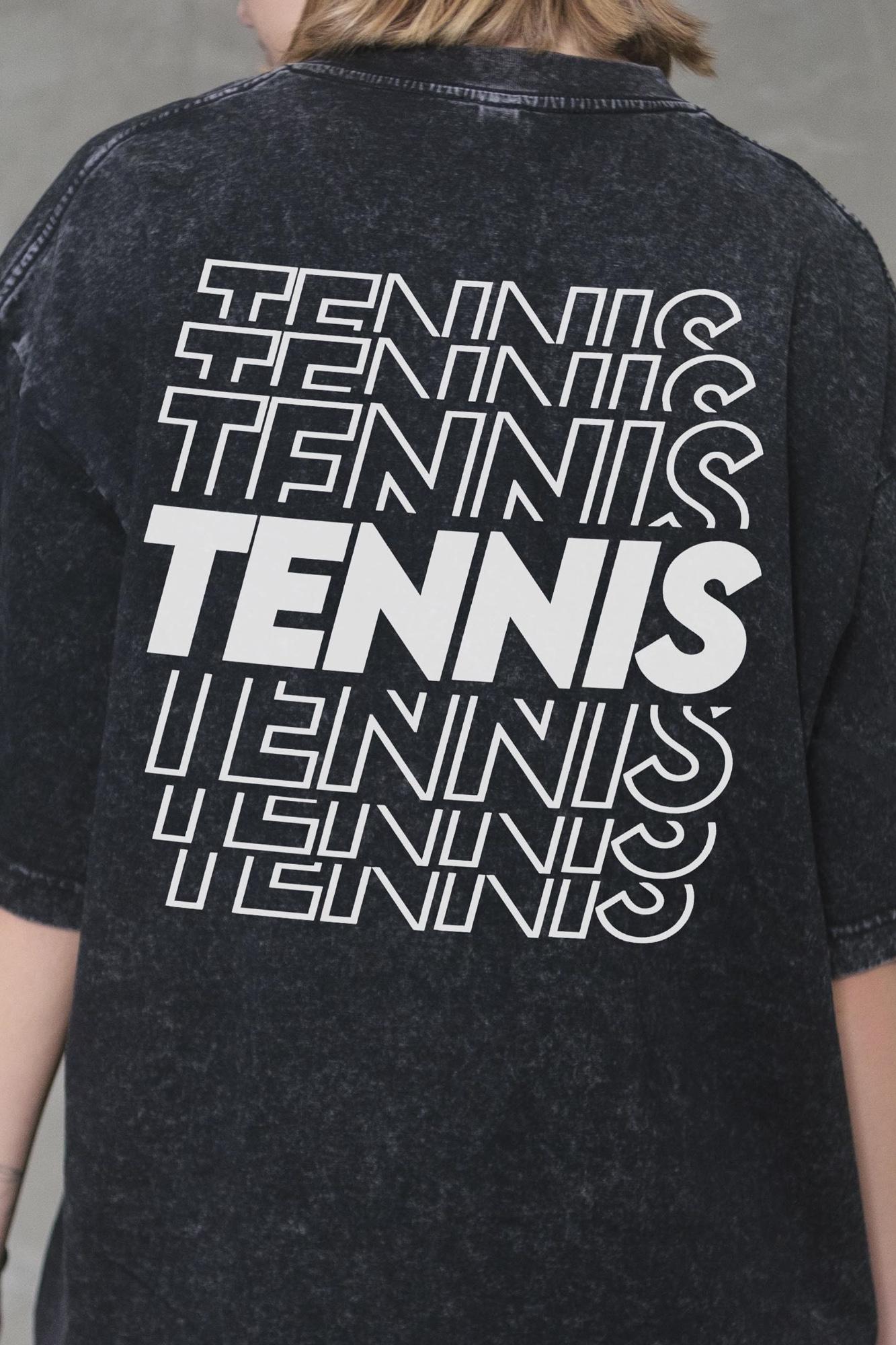 Футболка оверсайз Without Washed Tennis S/M Black (S/M8056386 8056387) - фото 6