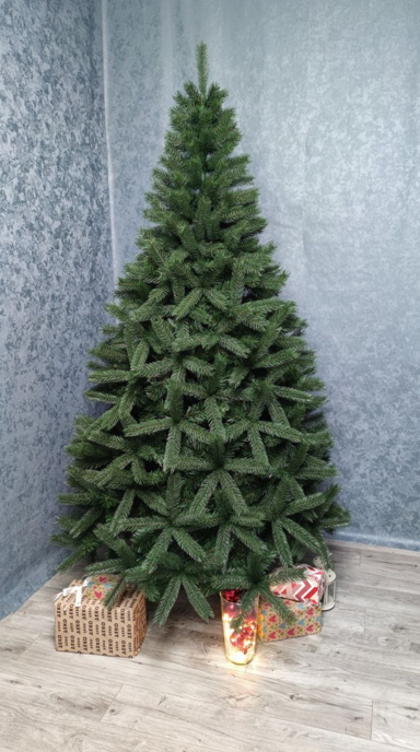 Штучна ялинка лита Буковельська з металевою підставкою 2,30 м Зелений (NYT15197)