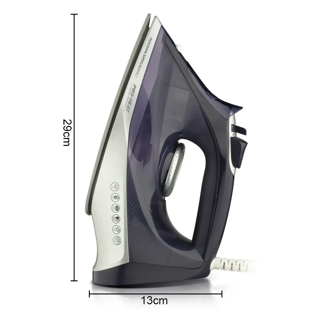 Утюг паровой электрический Domotec MS-1166P с керамической подошвой 1600 Вт (9872) - фото 3