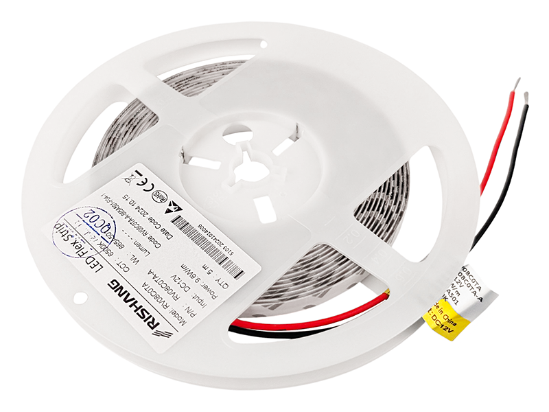 Светодиодная лента RISHANG 1 м SMD2835 120 LED 12В 8.6Вт IP20 холодный белый (5855)