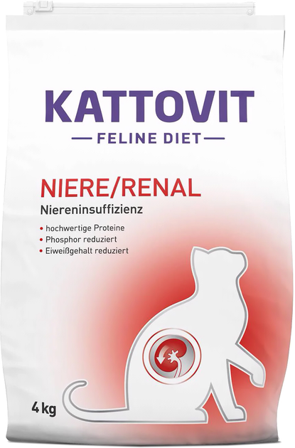 Корм сухий лікувальний Kattovit Niere/Renal для котів 4 кг (30329251) Корм сухий лікувальний Kattovit Niere/Renal для котів 4 кг (30329251)