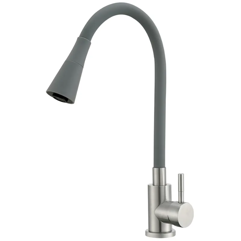 Смеситель для кухни MIXXUS SUS-011-T гибкий высокий однорычажная нержавеющая сталь SUS304 Хром (b-MI8227)