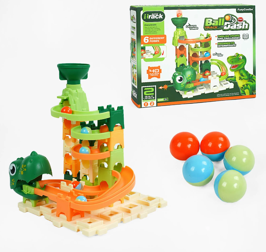 Конструктор Shantou U 9635 40 деталей/динозавр/шарики/6 вариантов сборки в коробке