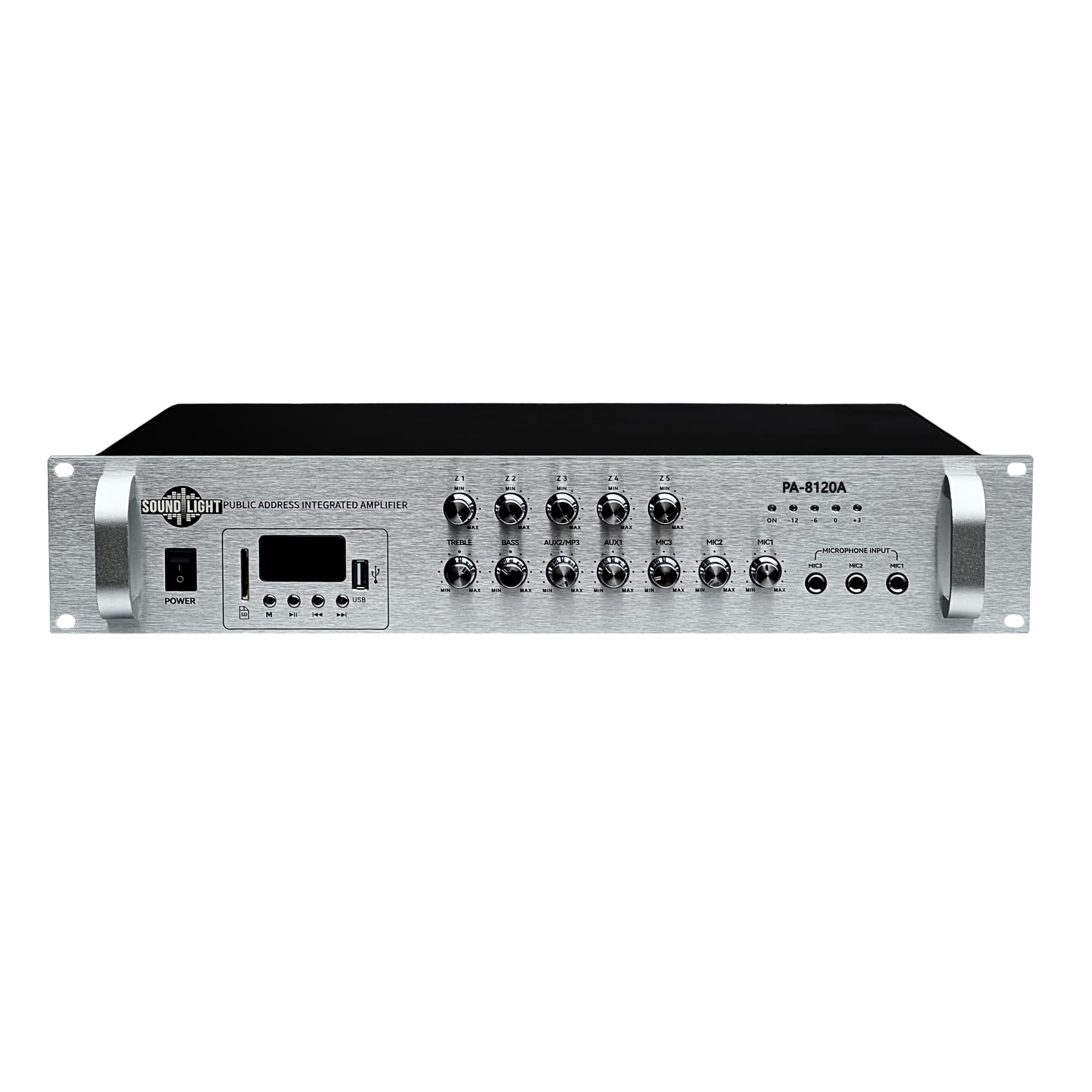 Трансляционный усилитель PA-8120A 5 зон 120 Вт SD/USB/BT/FM (33362717)