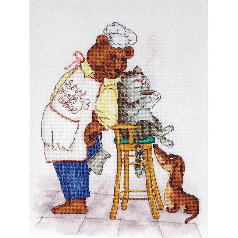 Набор для вышивания крестиком Alisena 5068а Начинаем с кофе (21079)