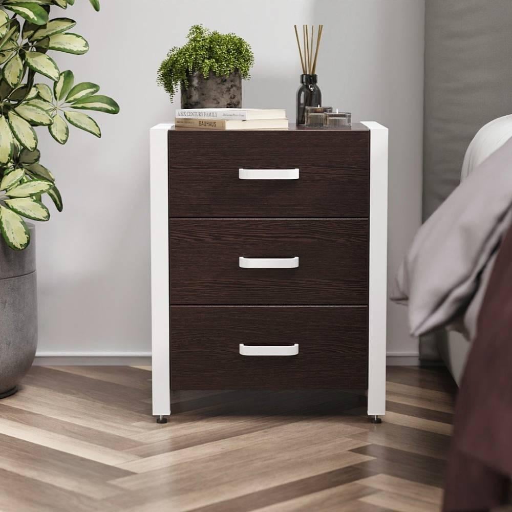 Тумба универсальная Ferrum-decor Вивьен 3 ДСП 16 мм 50x41x40 см Белый/Венге (FRD-106182) Тумба универсальная Ferrum-decor Вивьен 3 ДСП 16 мм 50x41x40 см Белый/Венге (FRD-106182)