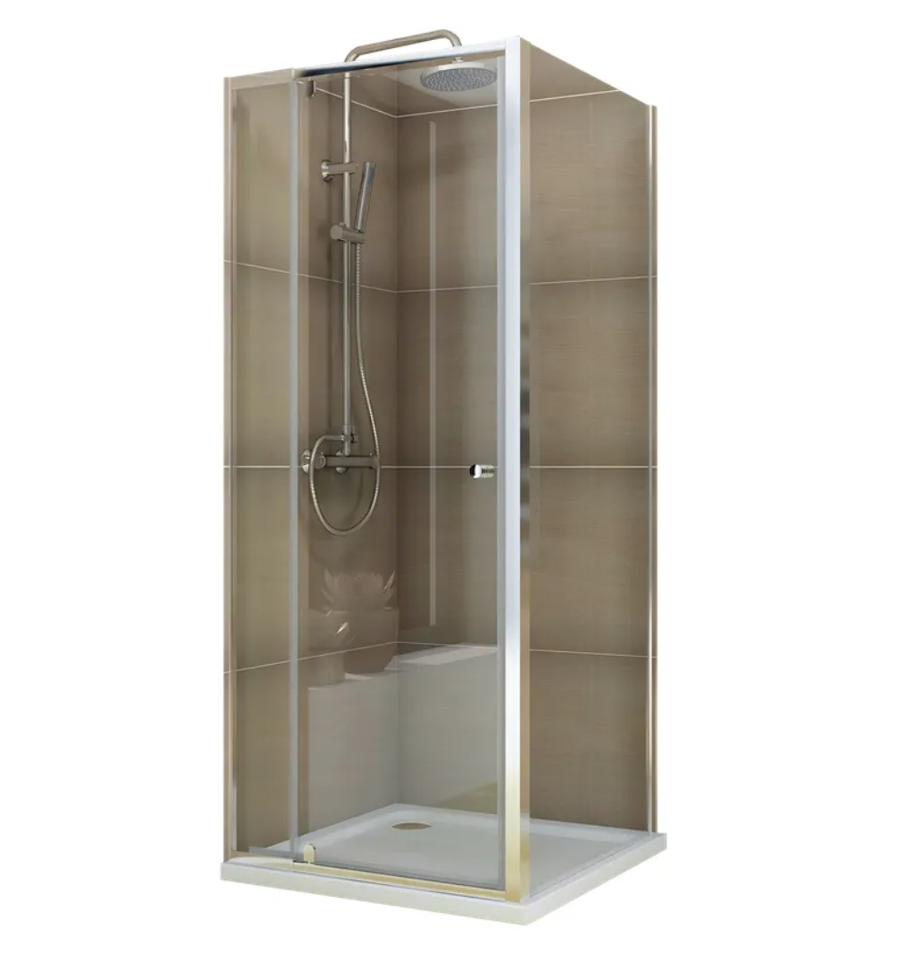 Душевая кабина без поддона KOER SR SC05-90x90x195-TR-01 прозрачное стекло Easy Clean 6 мм Хром (KR5363)