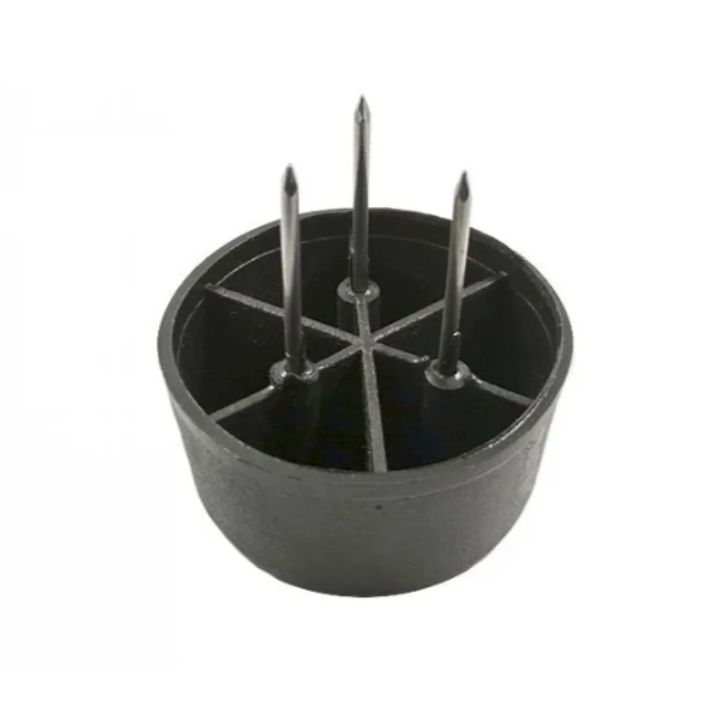 Меблева ніжка-опора Sigma нерегульована D 50 мм кругла на три цвяхи Чорний (MO1285)