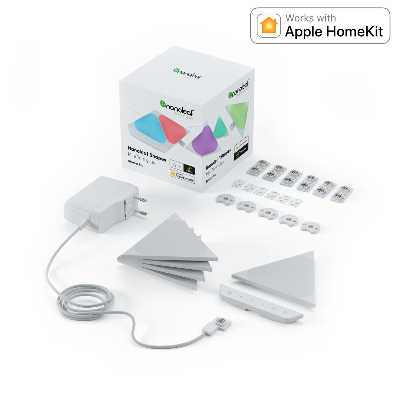 Розумна система освітлення Nanoleaf Shapes Mini Triangles Starter Kit Apple Homekit 5 шт. (1344796139) - фото 2