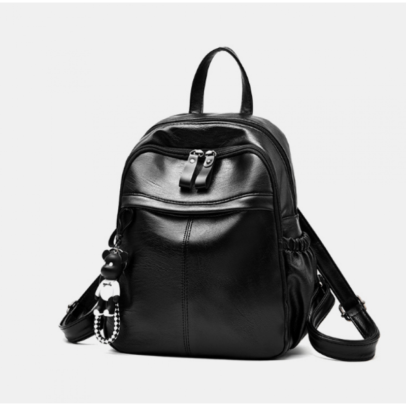 Рюкзак жіночий матовий 31x25 см Чорний (455)