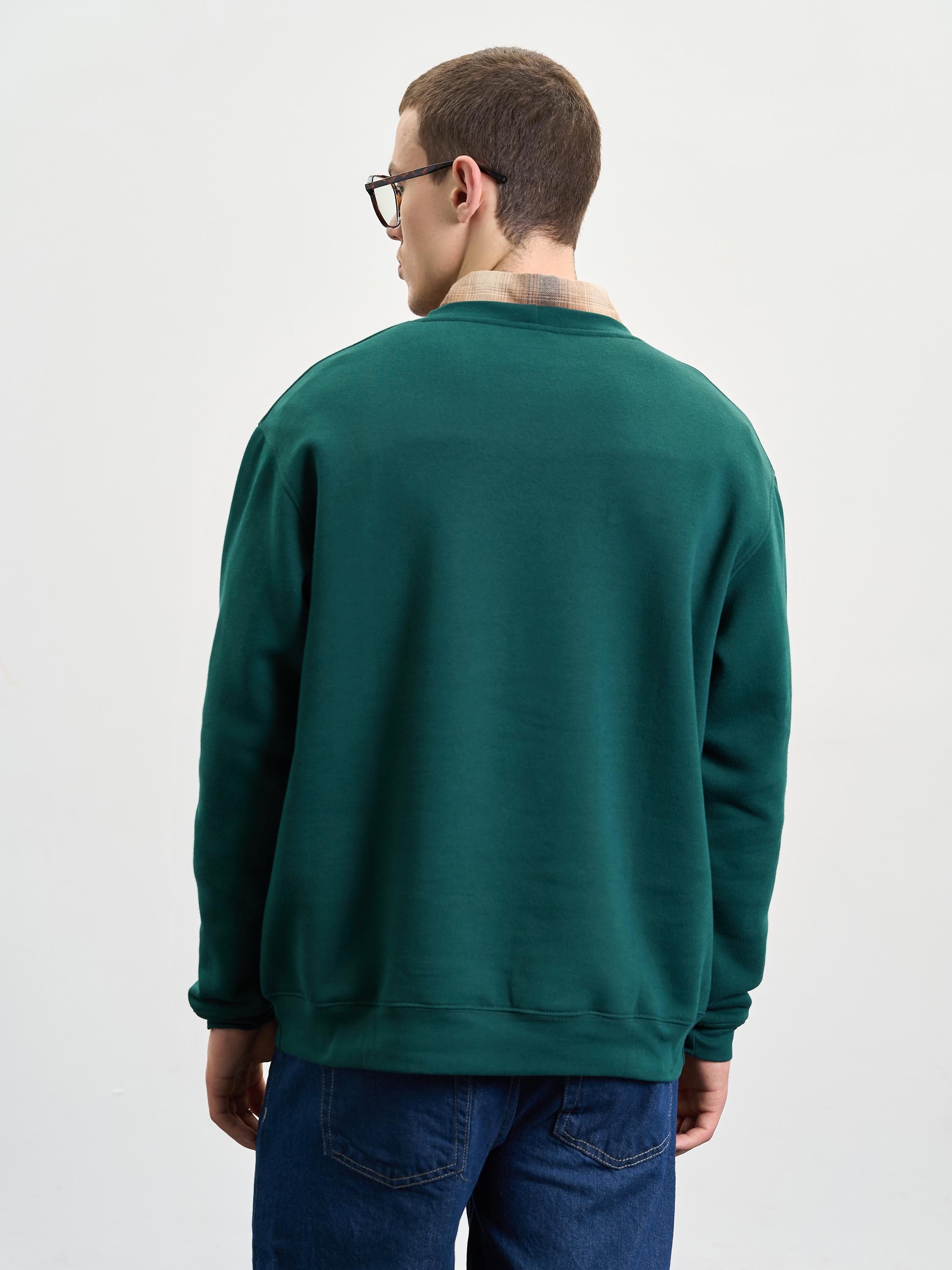 Свитшот мужской утепленный ROZA 240452 S Зеленый (4824005710926) - фото 3 Свитшот мужской утепленный ROZA 240452 S Зеленый (4824005710926) - фото 3