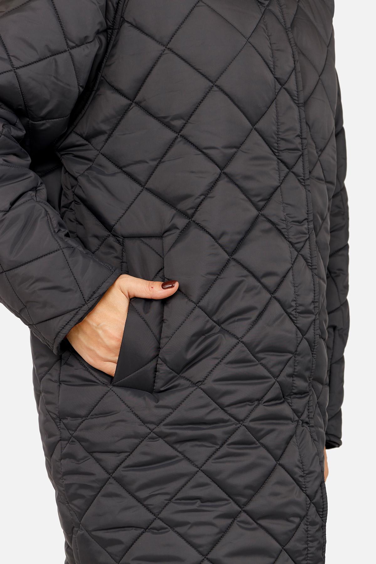 Куртка жіноча ЦБ-00259284 р. 42 Чорний (28422232) - фото 5 Куртка жіноча ЦБ-00259284 р. 42 Чорний (28422232) - фото 5