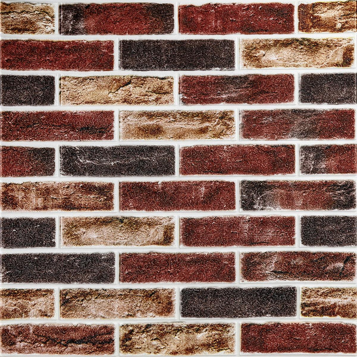 Панель самоклеящийся кирпич клинкер 3D 417 700х700х5 мм Бежевый (SW-00001183)