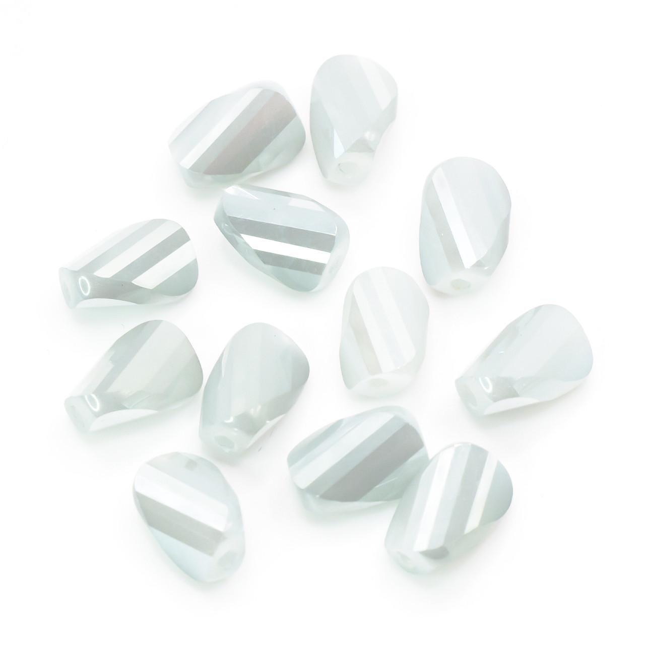 Бусины Хрусталь спираль 4х9 мм в уп. 10 шт. Серый (БС0409р12)