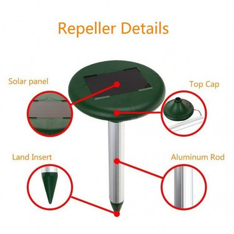 Ультразвуковой отпугиватель для кротов и мышей Solar Rodent Repeller (1000257-Other-0) - фото 6