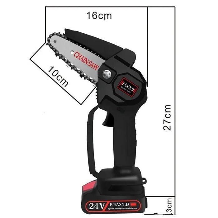 Сучкоріз для обрізання дерев Mini Electric Chainsaw 1 АКБ Black (3_03784) - фото 6