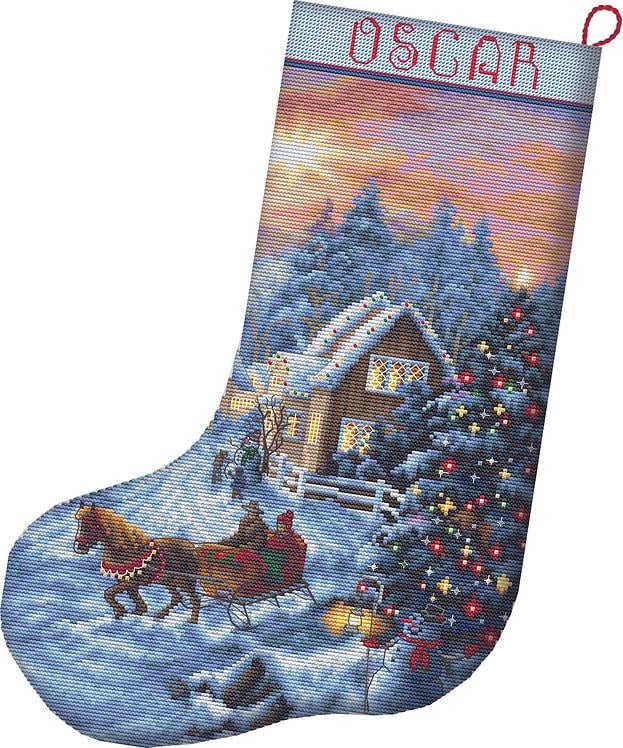 Набір для вишивання хрестиком L8011 Christmas Eve Stocking Letistitch Набір для вишивання хрестиком L8011 Christmas Eve Stocking Letistitch