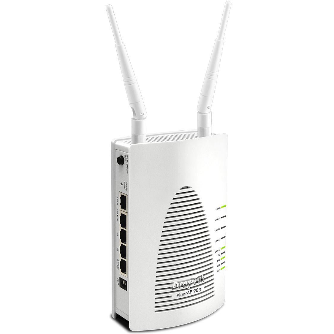 Точка доступа DrayTek Vigor AP 903 FAT AP PoE 5 LAN GbE 1 USB 2.0 WiFi Dual Band 802.11n 400Mb (TDB-859105)