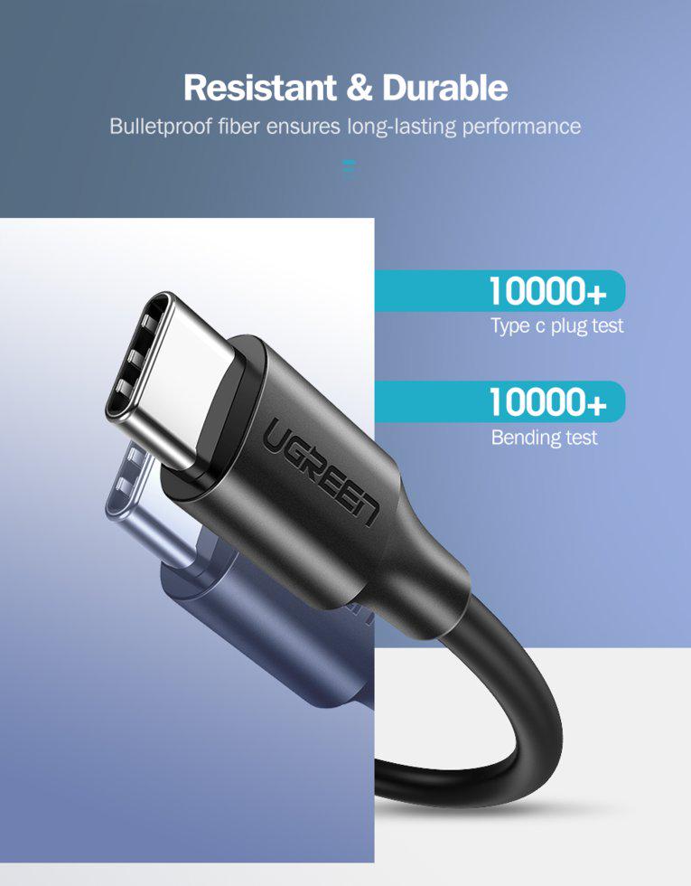 Кабель UGREEN US286 Type-C 18W Black (50997) - фото 9 Кабель UGREEN US286 Type-C 18W Black (50997) - фото 9