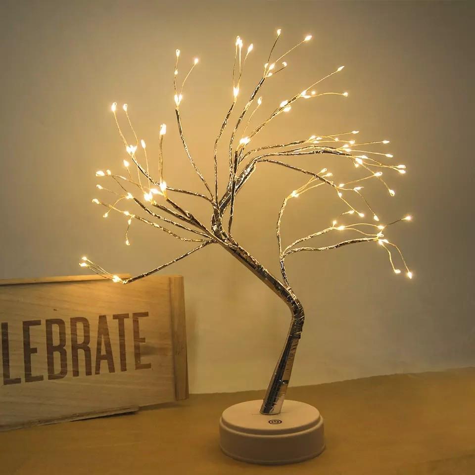 Світильник-дерево Крапелька на батарейках та USB 45 см (1248)