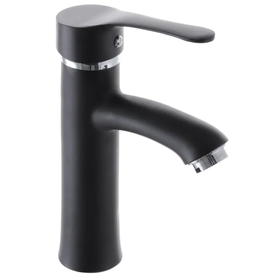 Смеситель для умывальника G-FERRO Laura-001 Black (GF1301)