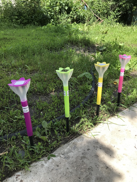 Садовый светильник Lemanso грунтовый на солнечной батарее с выключателем Розовый (CAB116) - фото 3 Садовый светильник Lemanso грунтовый на солнечной батарее с выключателем Розовый (CAB116) - фото 3