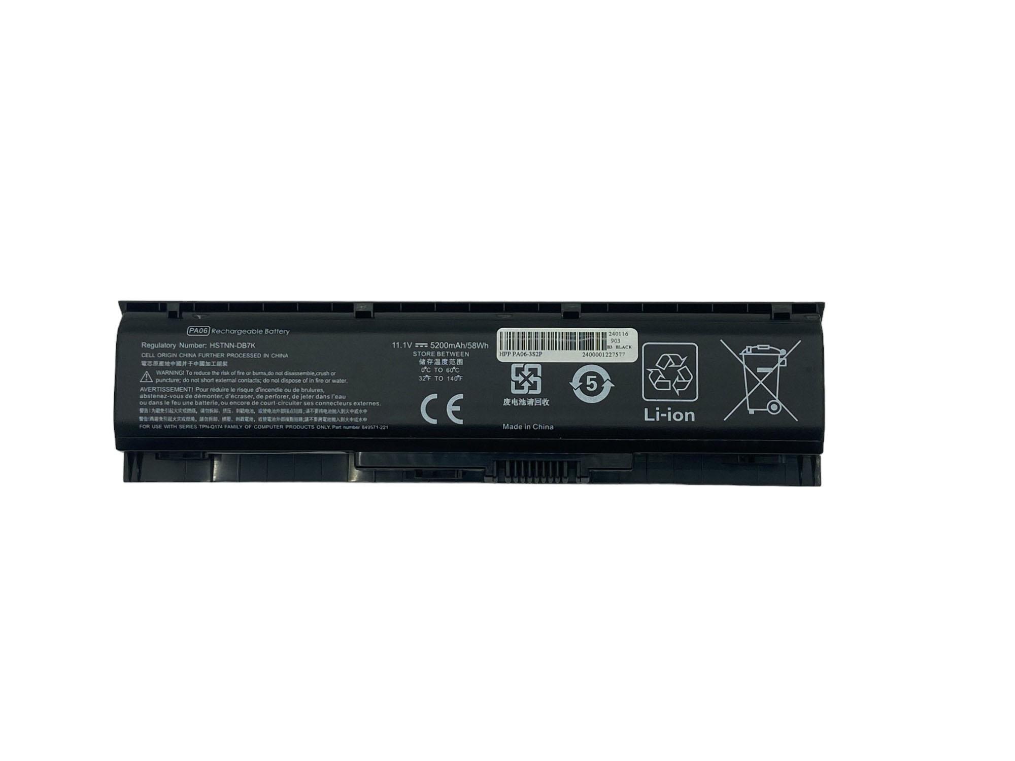 Аккумулятор для ноутбука HP PA06 Omen 17-w000 11,1V 4400 mAh OEM Black