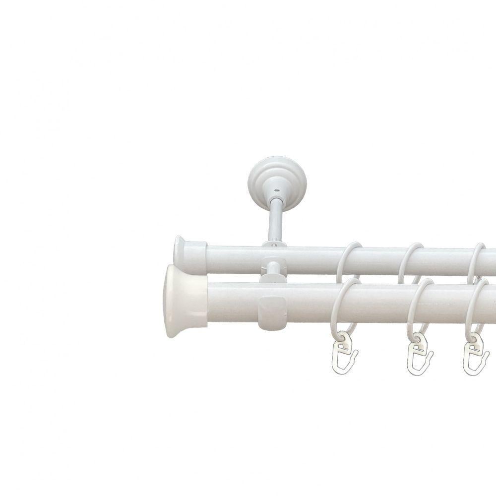 Карниз для штор Orvit Дуо двухрядный 25/19 мм открытый 160 см Арктик (000-7352)