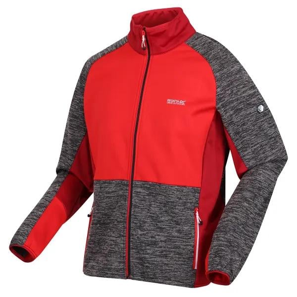 Кофта чоловіча флісова Regatta Coladane IV Fleece L Dark Grey/Chilly Red (RMA515-L)