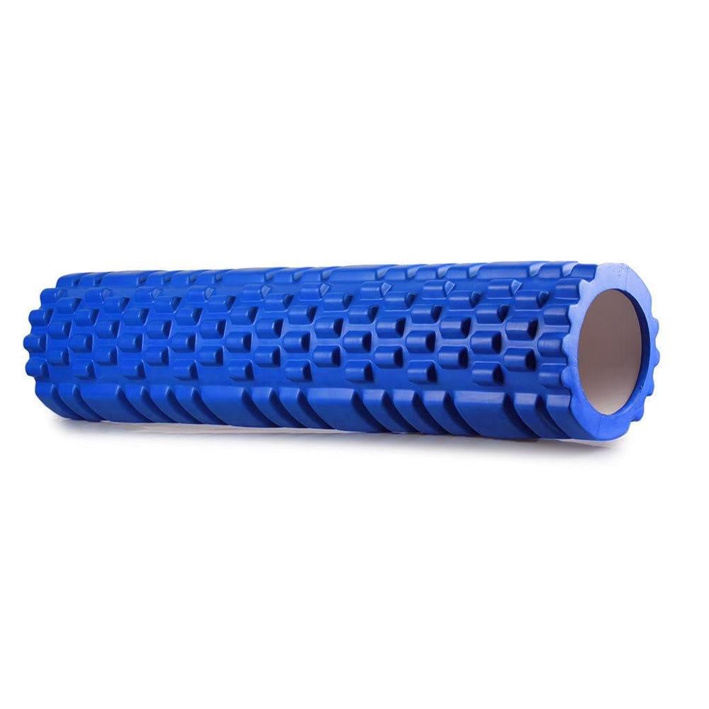 Масажний ролер EasyFit Grid Roller 60 см v.3.1 Синій (EF-2037-Bl) - фото 1