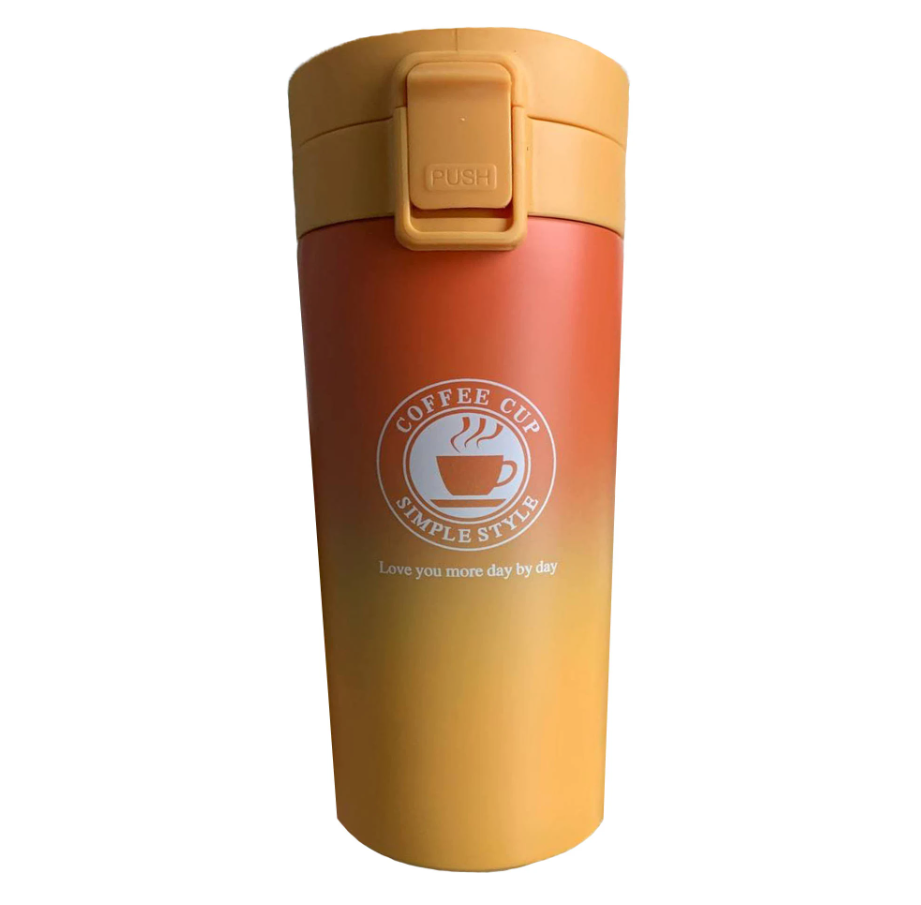 Стакан-термос металевий SZM Coffe Cup з фільтром 350 мл MT-3897-035 Помаранчевий (5881702)