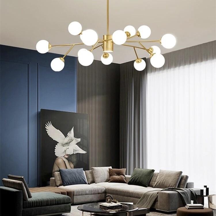 Люстра потолочная на 15 белых плафонов Ø 100 см Латунь (AOC 19/15 AB G9) - фото 9 Люстра потолочная на 15 белых плафонов Ø 100 см Латунь (AOC 19/15 AB G9) - фото 9