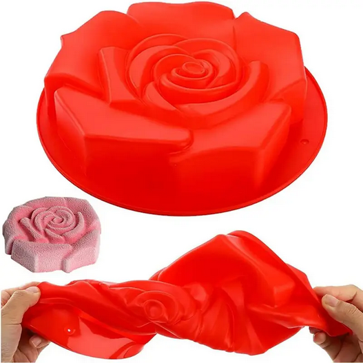 Силиконовая форма для выпечки и желе в форме розы Красный (ULC-121) - фото 7 Силиконовая форма для выпечки и желе в форме розы Красный (ULC-121) - фото 7