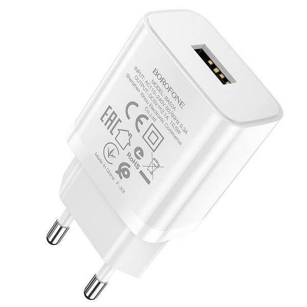Зарядное устройство Borofone BA52A с кабелем USB-Lightning (20409387)