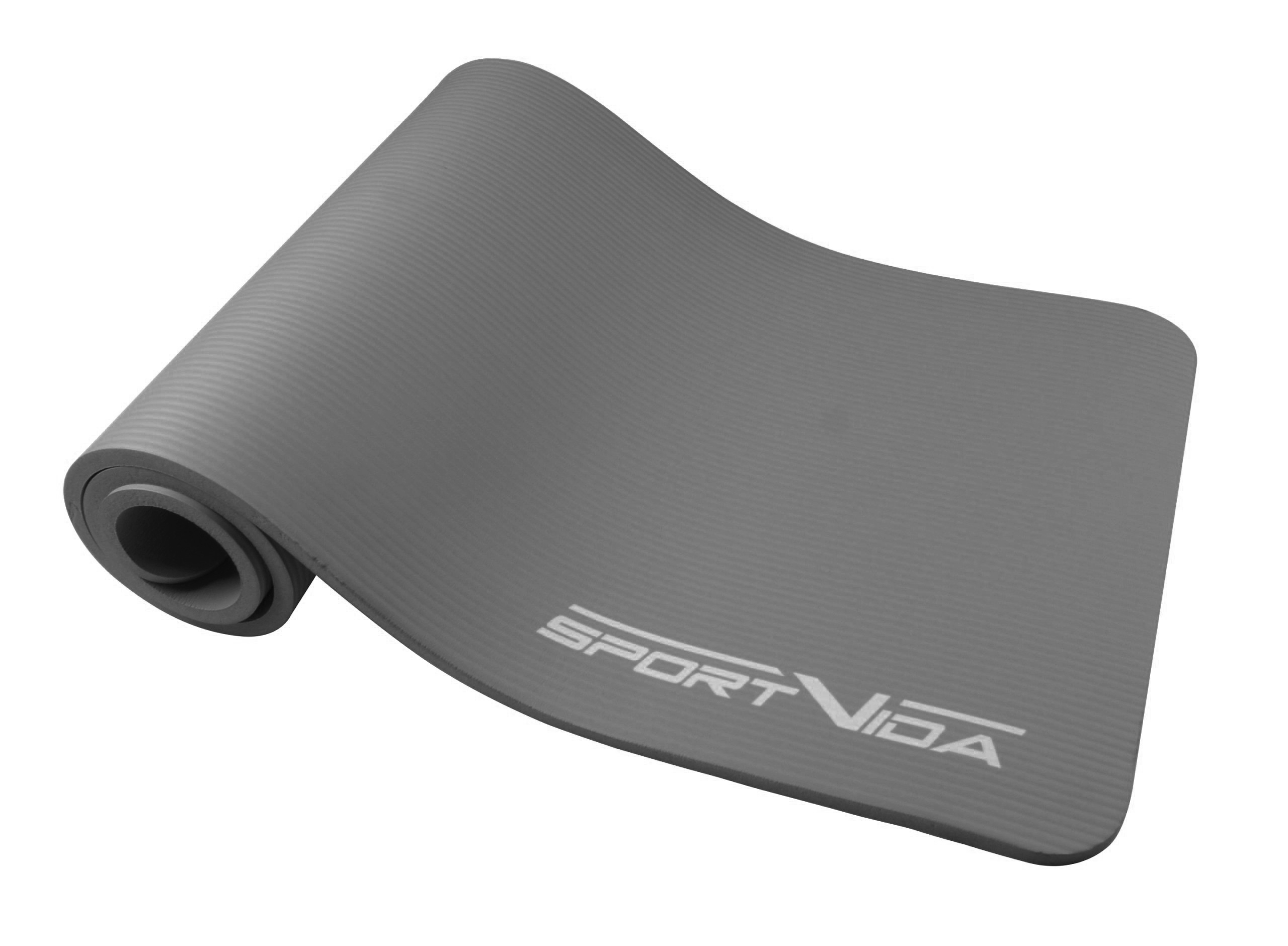 Килимок для йоги та фітнесу SportVida NBR 1 см SV-HK0247 Grey