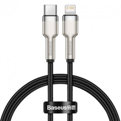 Кабель BASEUS Cafule Metal Type-C to Lightning PD 20W 0,25 м Black (CATLJK-01)