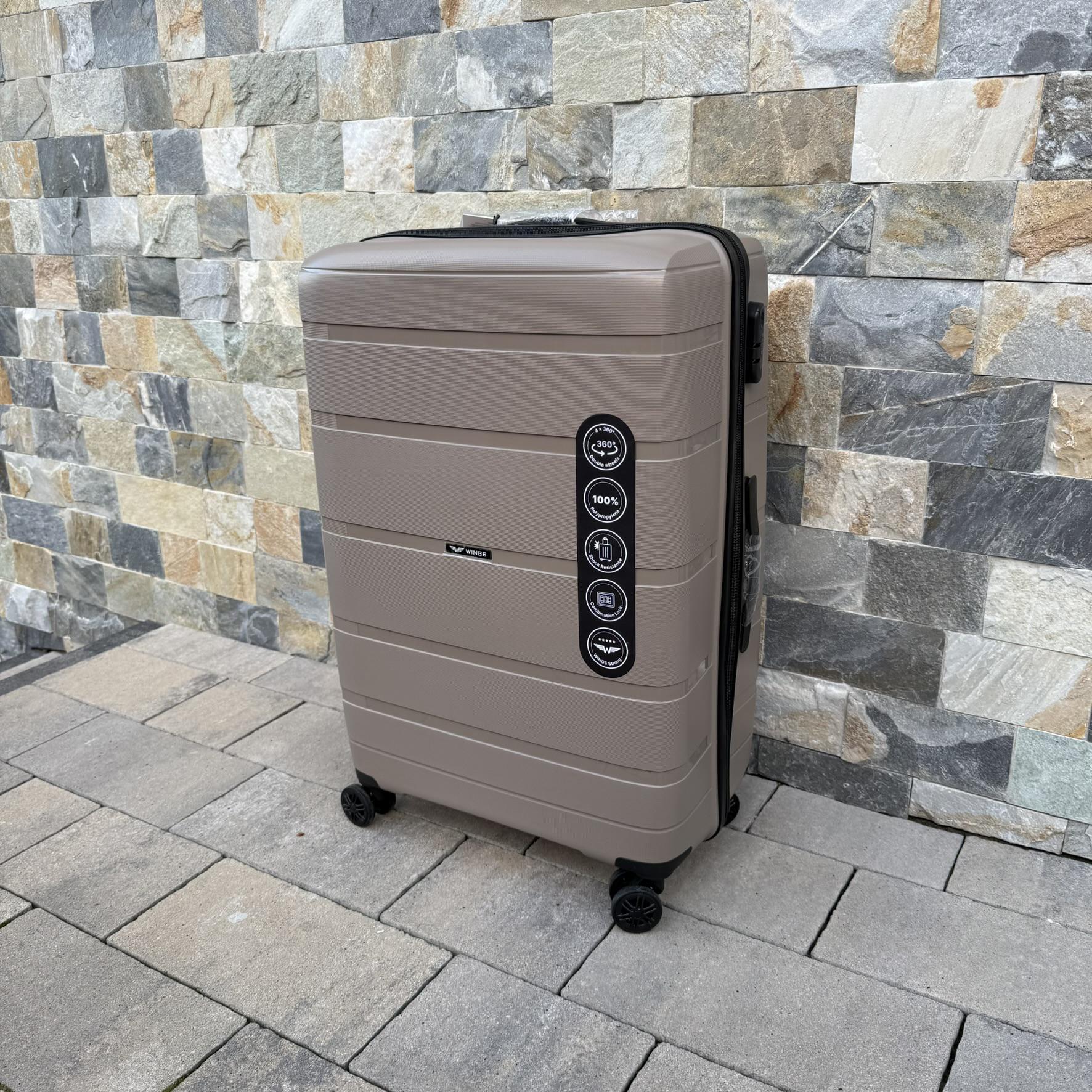 Чемодан дорожный из полипропилена Wings HWF03 L Шампань (30631215) - фото 3 Чемодан дорожный из полипропилена Wings HWF03 L Шампань (30631215) - фото 3