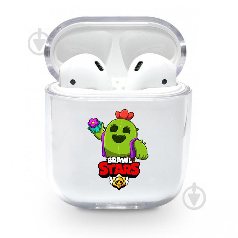 Прозорий силіконовий чохол Apple AirPods із малюнком - Spike / Brawls Stars (KAP1112)