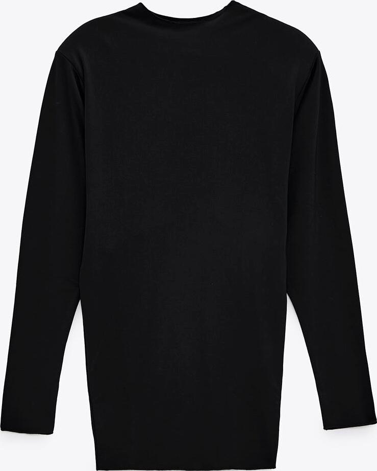 Лонгслив Zara M Черный (1198454800)