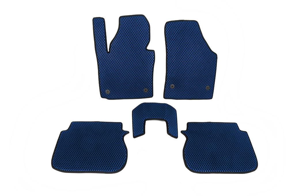 Коврики EVA 5 шт передние и задние Digital Designs для Volkswagen Caddy 2015-2020 гг. этилвинилацетат Синий