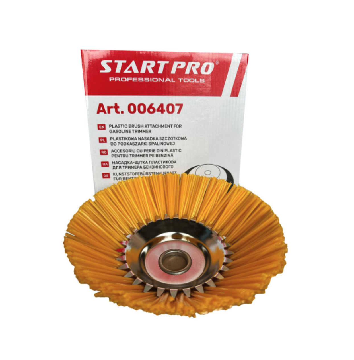 Насадка щетка пластиковая Start Pro 6407 для триммера бензинового d 200 мм - фото 2 Насадка щетка пластиковая Start Pro 6407 для триммера бензинового d 200 мм - фото 2