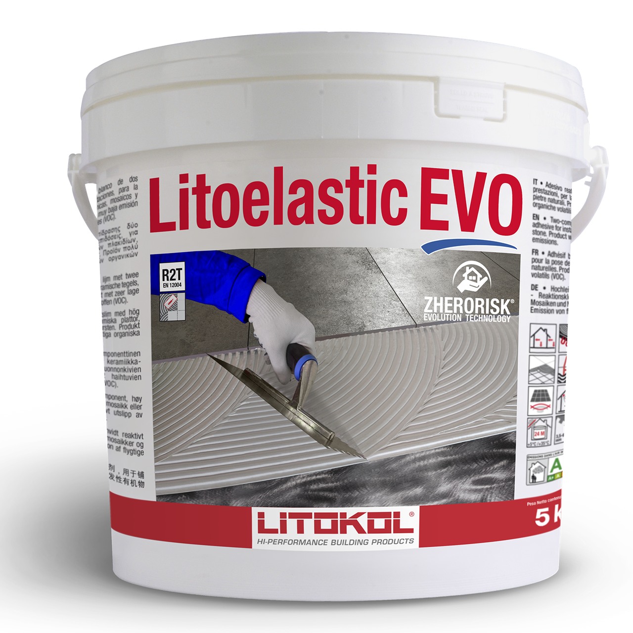 Двухкомпонентный реактивный полиуретановый клей Litokol Litoelastic EVO 5 кг Белый (LLEVO0005)
