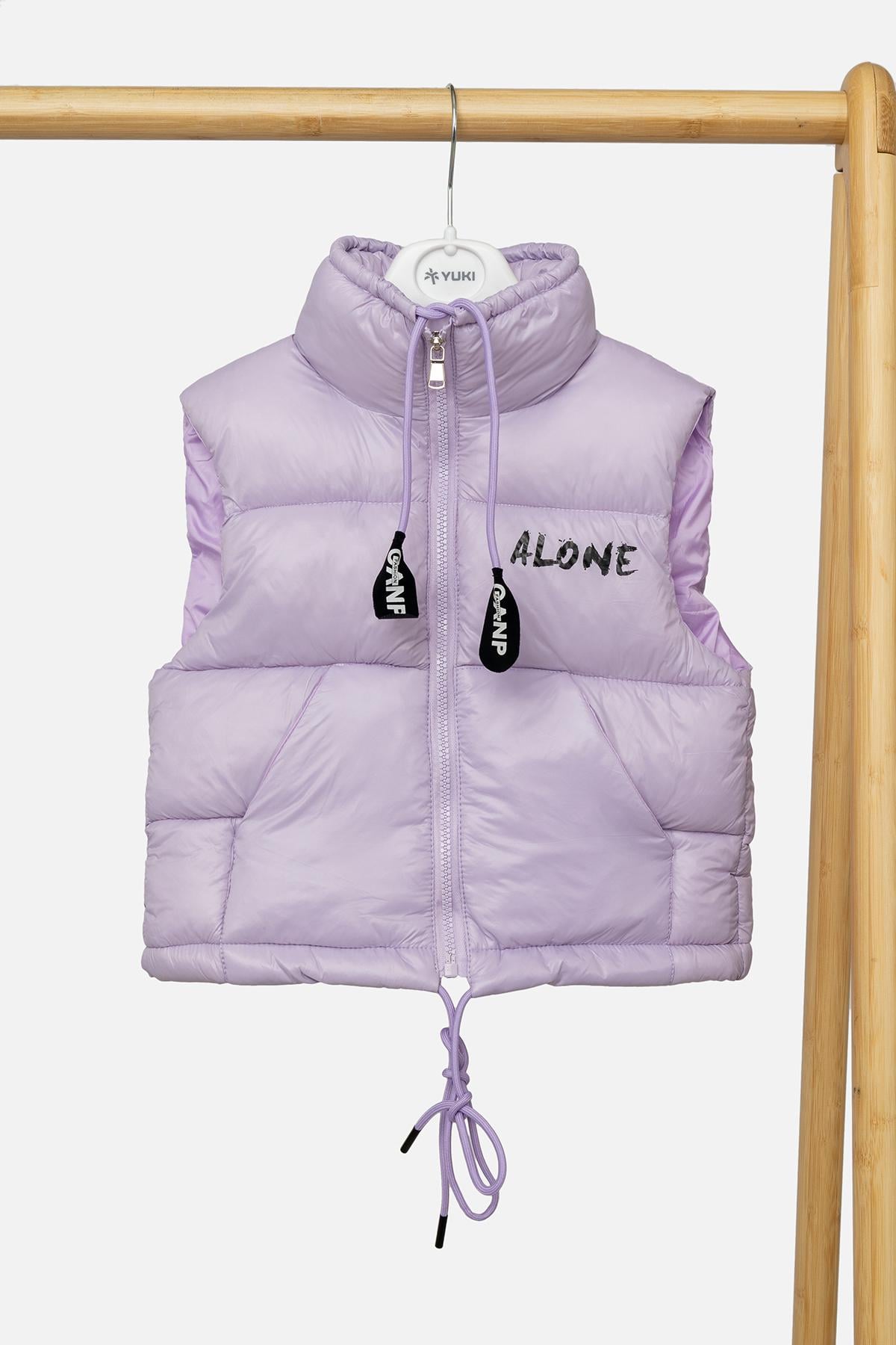Жилет для девочки утепленный 98 см Сиреневый (SKT000965762)