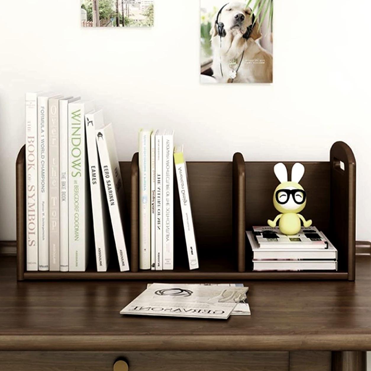 Полка книжная настольная из дерева Изабелина Мокко (КПА-001710)