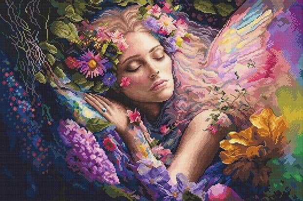 Набор для вышивки крестиком L8081 Bed of Flowers/Lit de Fleurs