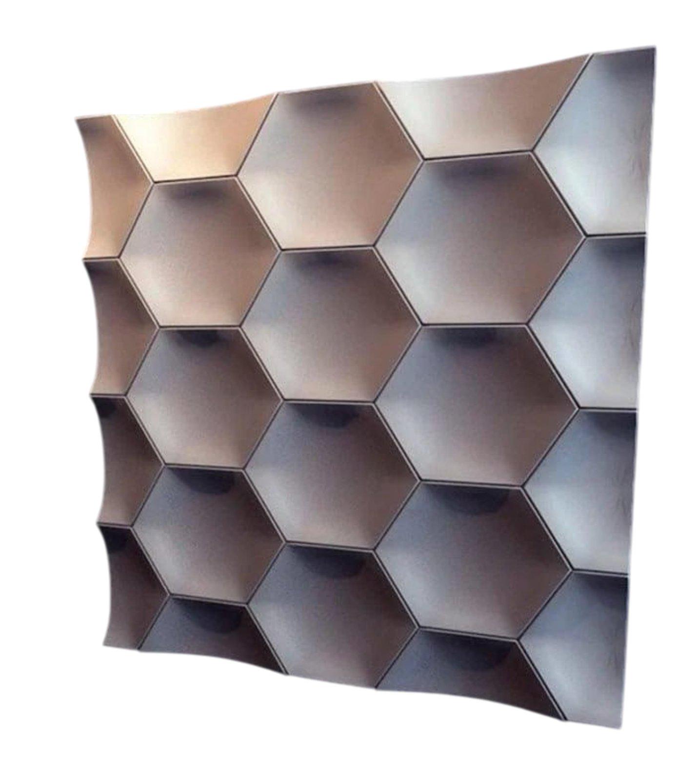 3D-панель гіпсова декоративна Медок під фарбування 500х500х25 мм Білий (30642285)