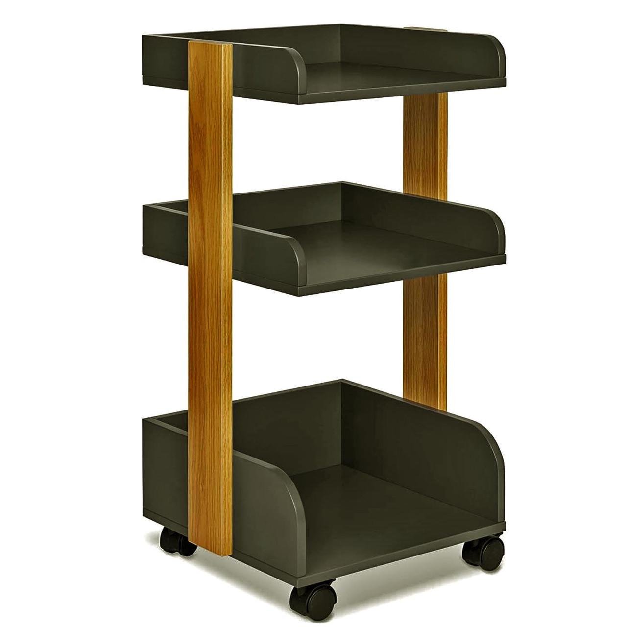 Этажерка для ванной из дерева на колесиках Окулури Охра/Венге (АБТ-00900412) Этажерка для ванной из дерева на колесиках Окулури Охра/Венге (АБТ-00900412)