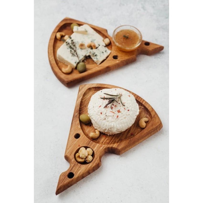 Менажниця сирна Lizhnyk 5-5 1 відділення дубова 23,5х17,5х2 см (2021655232) - фото 3