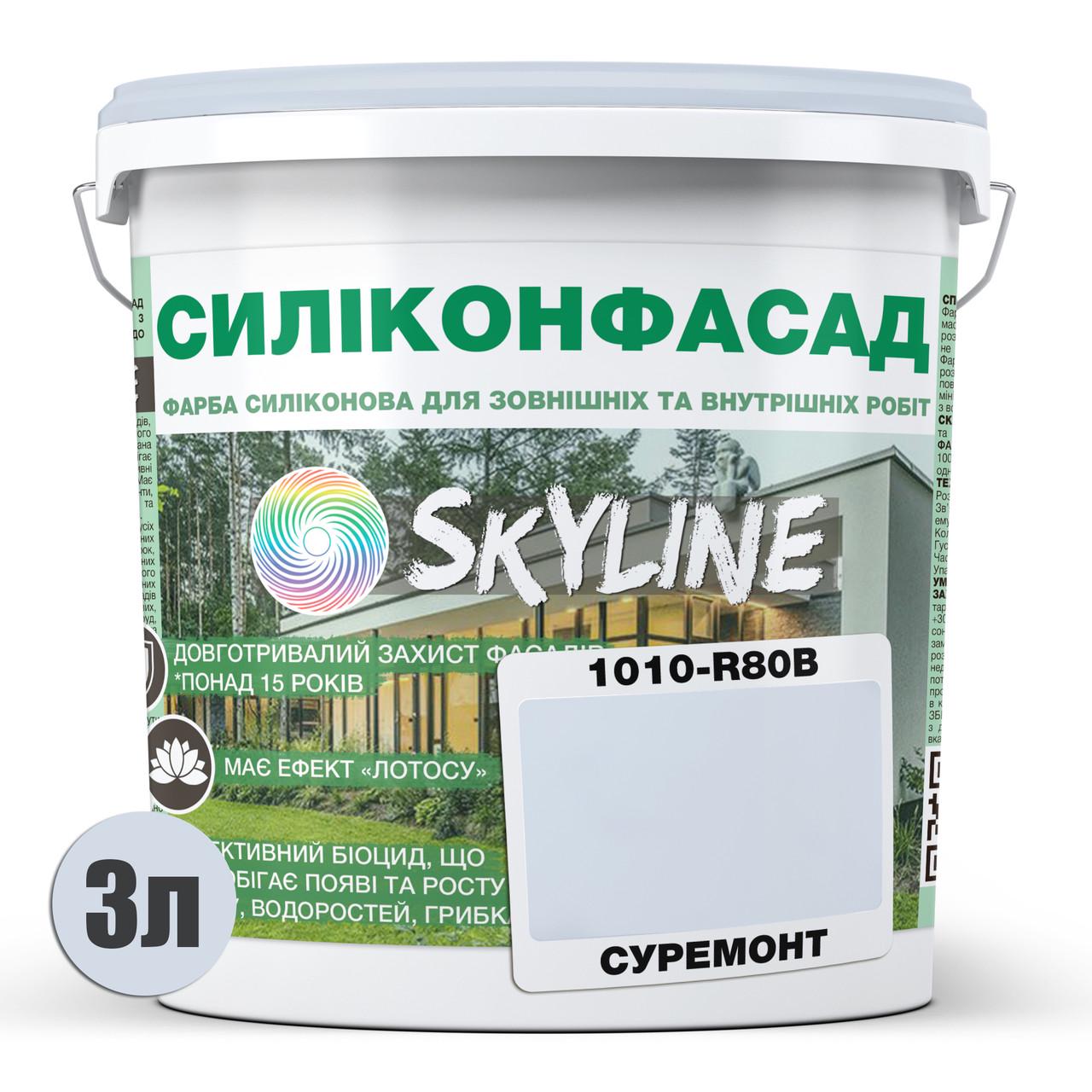 Краска фасадная SkyLine 1010-R80B Силиконфасад 3 л Суремонт (2595724989) - фото 2 Краска фасадная SkyLine 1010-R80B Силиконфасад 3 л Суремонт (2595724989) - фото 2